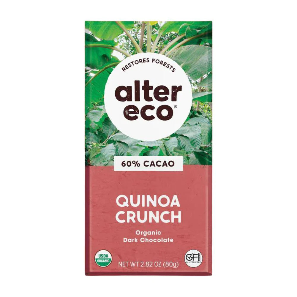 Alter Eco Dark Quinoa Crunch Chocolate 80g