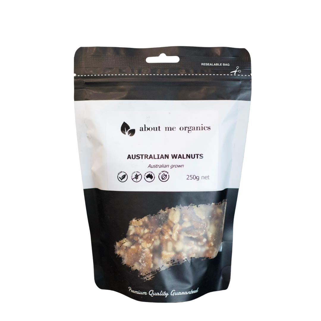 About Me Organics Walnut Australian Amber 250g