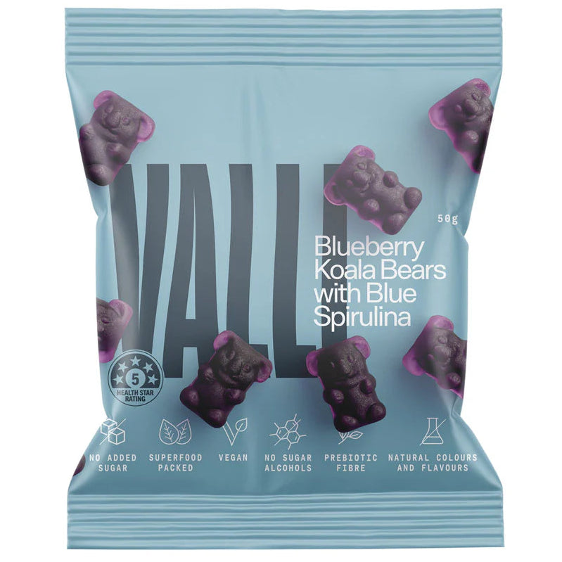 Valli Snacks Blueberry Koala Bear W Spirulina 50g