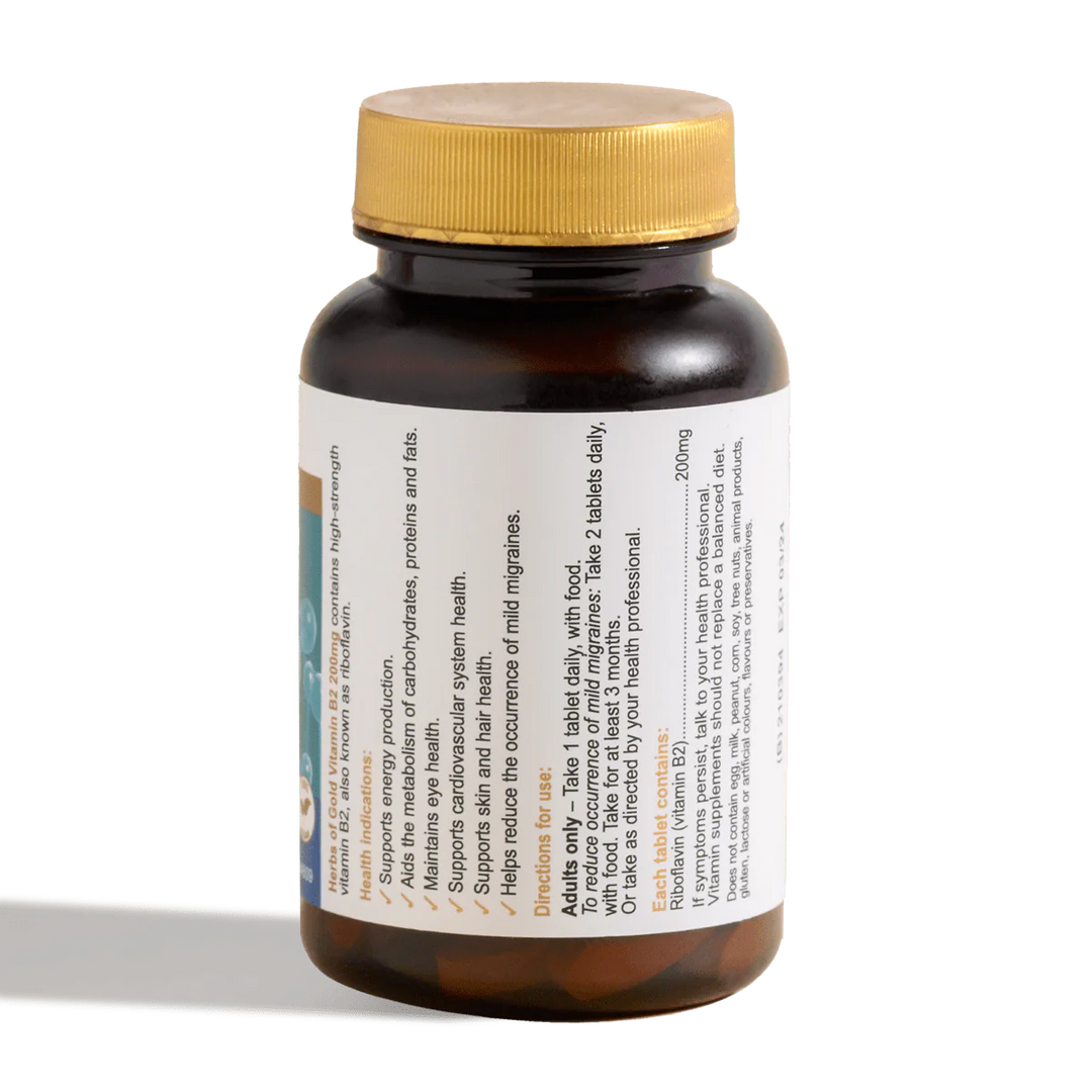 Herbs Of Gold Vitamin B2 200mg 60t