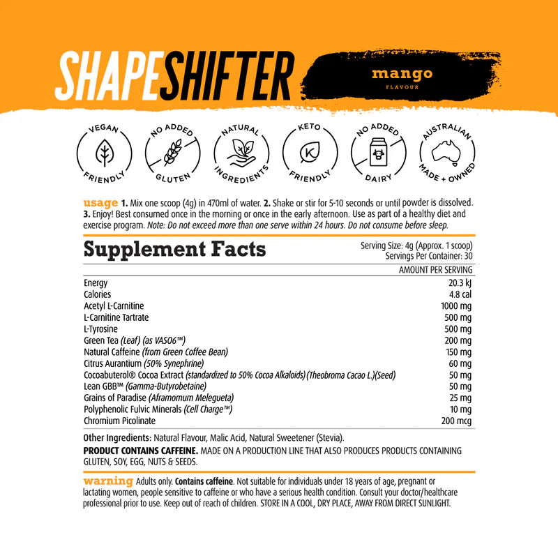 White Wolf Nutrition Shape Shifter Mango 120g