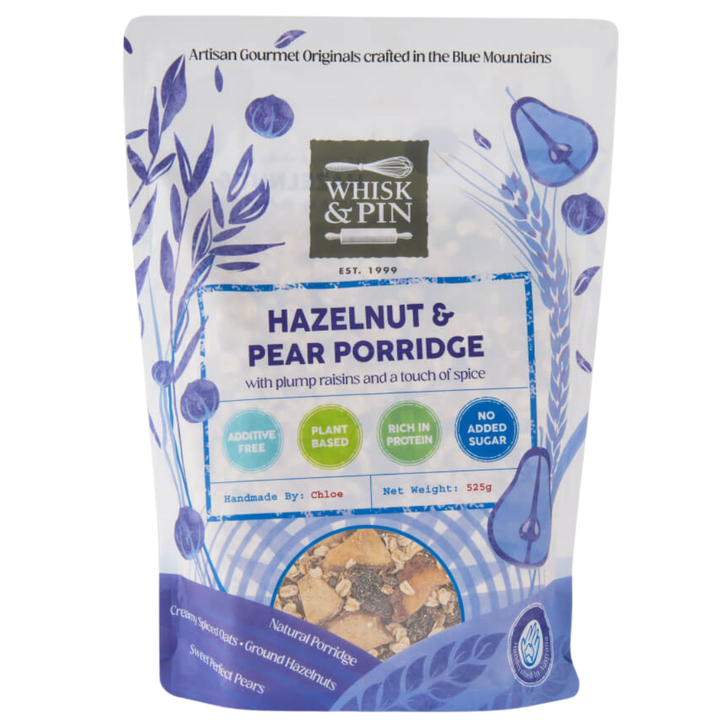 Whisk & Pin Hazelnut & Pear Porridge 525g