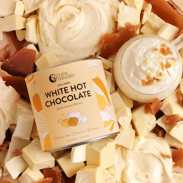 Nutra Naturals Collagen White Hot Chocolate Salted Caramel 200g