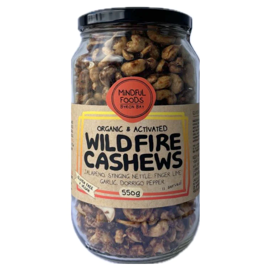 Mindful Foods Organic & Activated Wildfire Cashews 550g