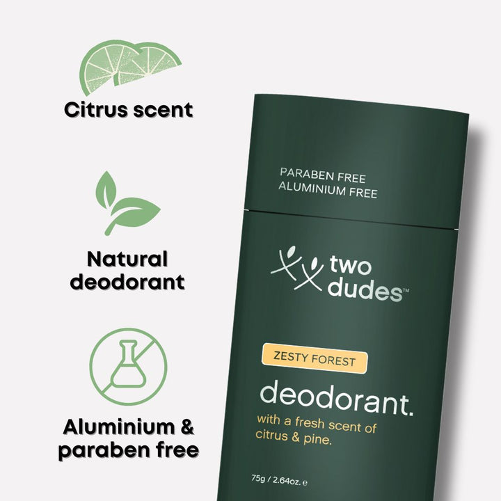 Two Dudes Deodorant Stick Zesty Forest 75g
