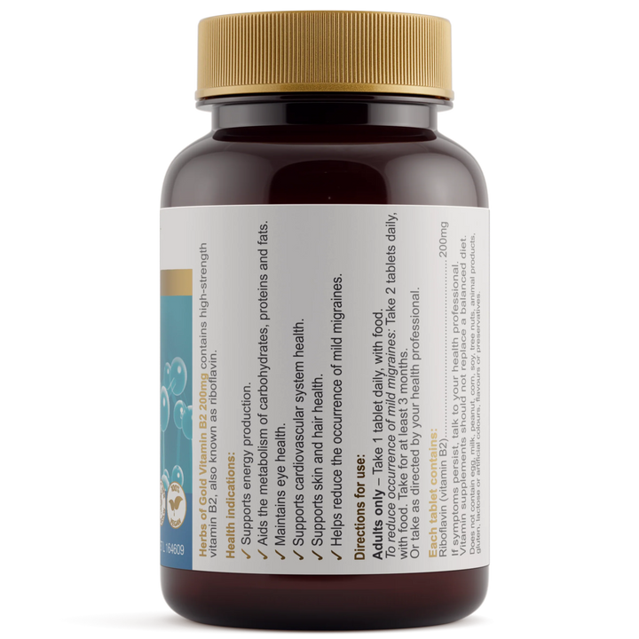 Herbs Of Gold Vitamin B2 200mg 60t