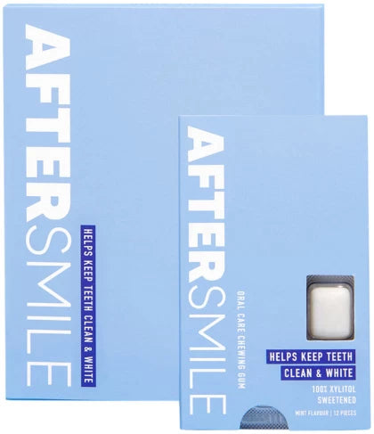 Aftersmile Xylitol Whitening Chewing Gum Mint 12 Pieces