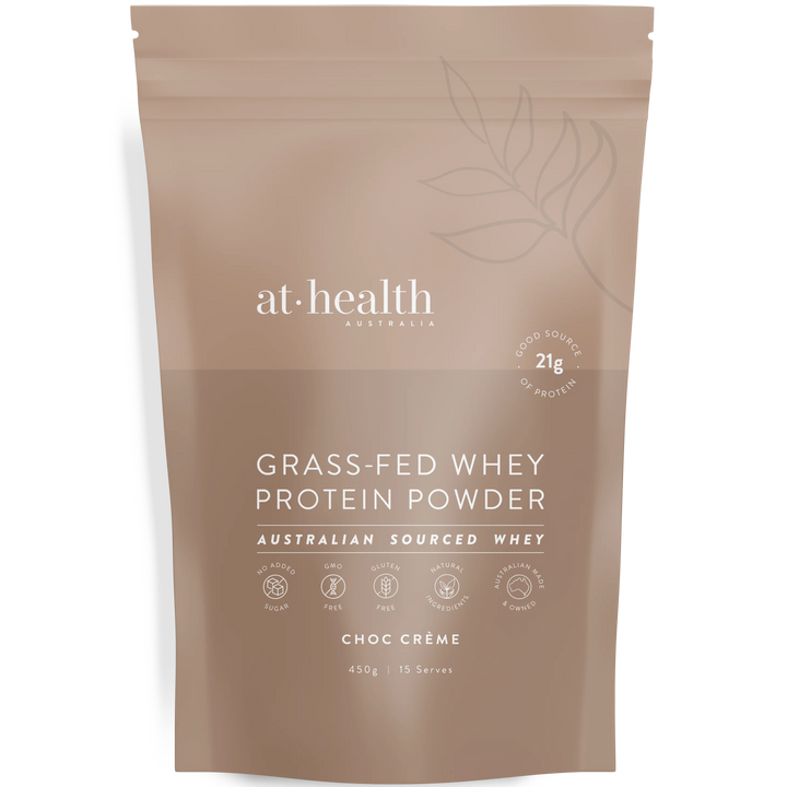 At Health Grass Fed Whey Protein Choc Creme 450g