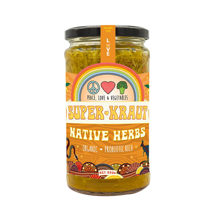 Peace Love & Vegetables Superkraut Native Herbs 650g