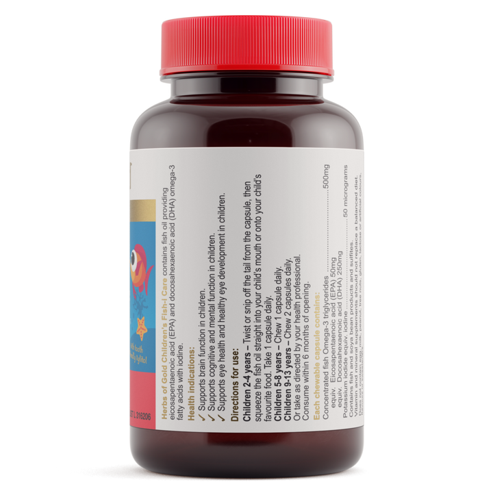 Herbs Of Gold Childrens Fish-i Chewable 60t