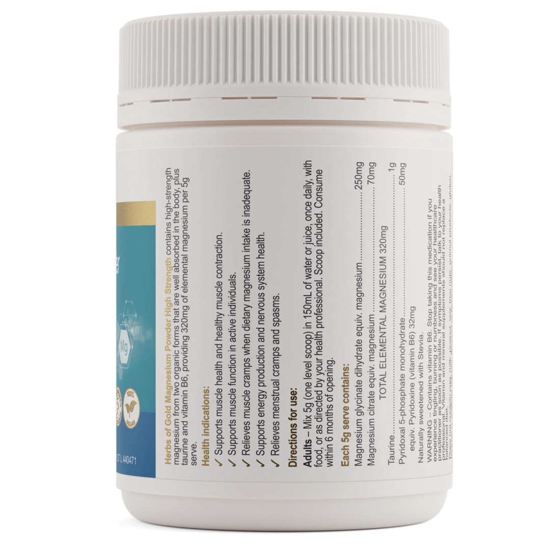 Herbs Of Gold Magnesium Powder High Strength