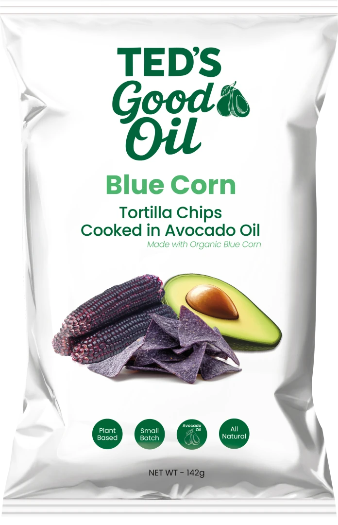Ted's Good Oil Tortilla Chips Blue Corn 142g