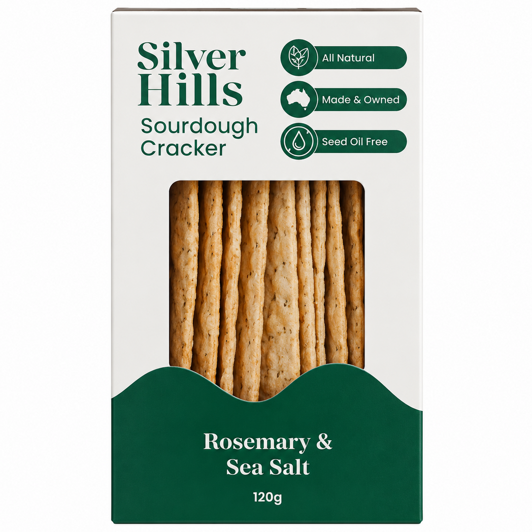 Silver Hills Rosemary & Sea Salt Sourdough Crackers 120g