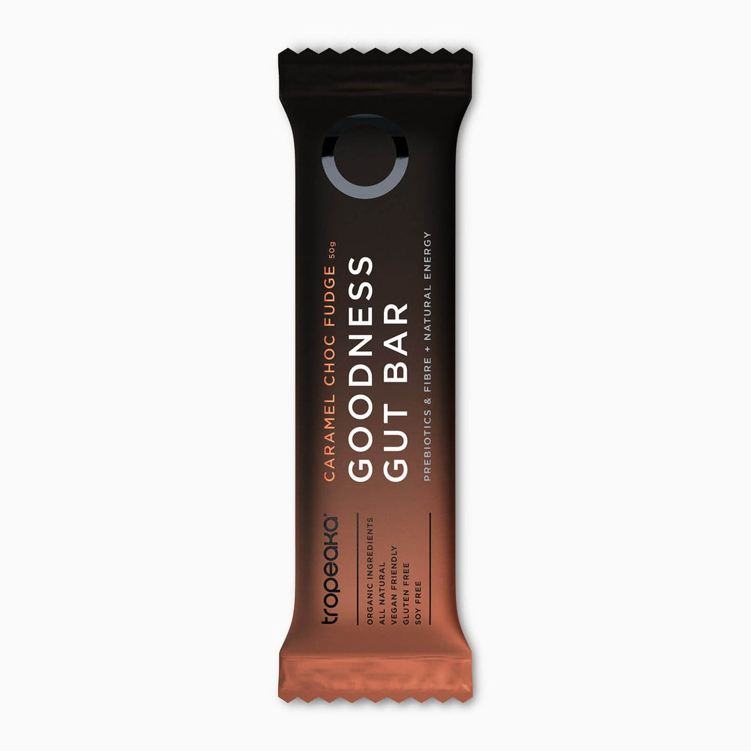 Tropeaka Caramel Chocolate Fudge Gut Bar 50g