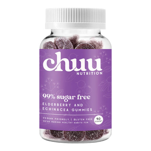 Chuu Nutrition Elderberry And Echinacea Gummies 99% Sugar Free 40 Pieces