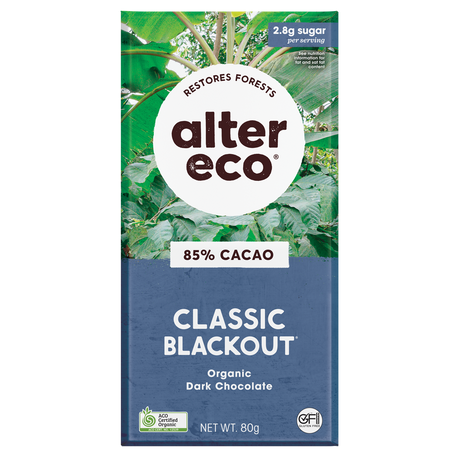 Alter Eco Organic Dark Chocolate Classic Blackout 80g