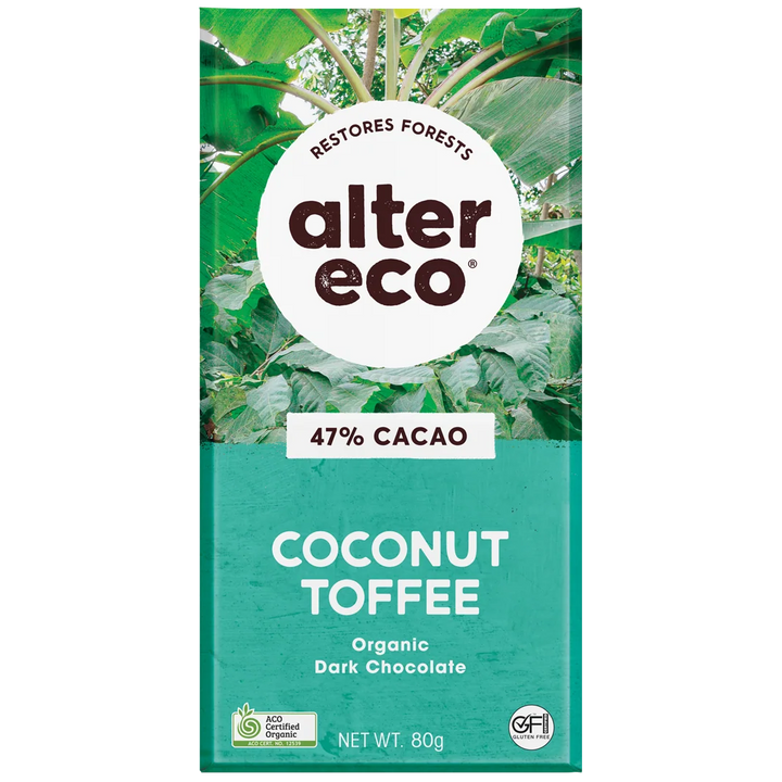 Alter Eco Organic Dark Coconut Toffee 80g