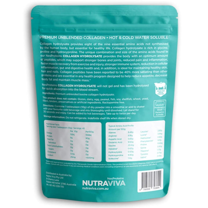 Nutraviva Grass Fed Collagen Hydrolysate 450g