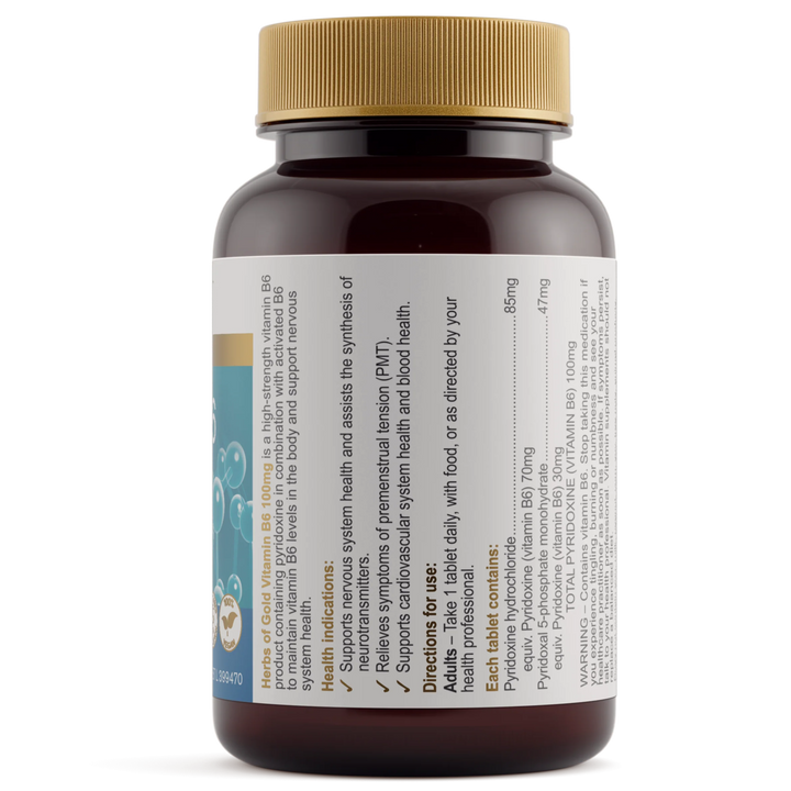 Herbs Of Gold Vitamin B6 100mg 60t