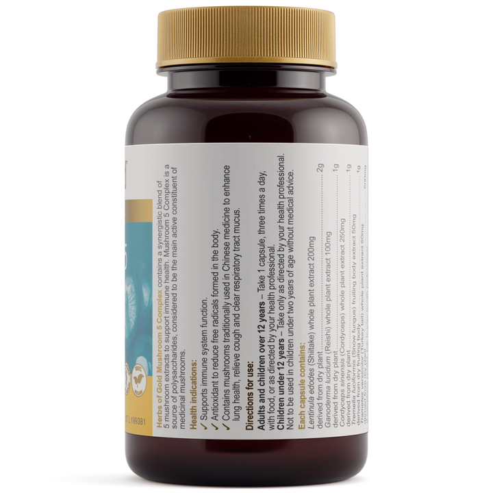 Herbs Of Gold Mushroom 5 Complex 60c