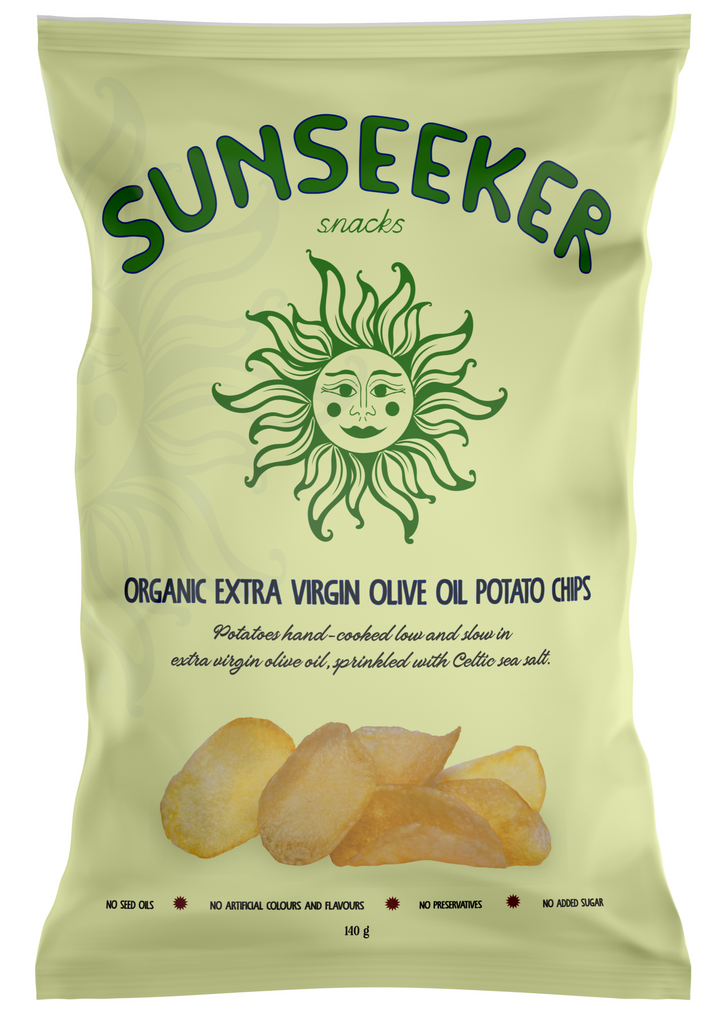 Sunseeker Snacks Organic Extra Virgin Olive Oil Potato Chips 140g