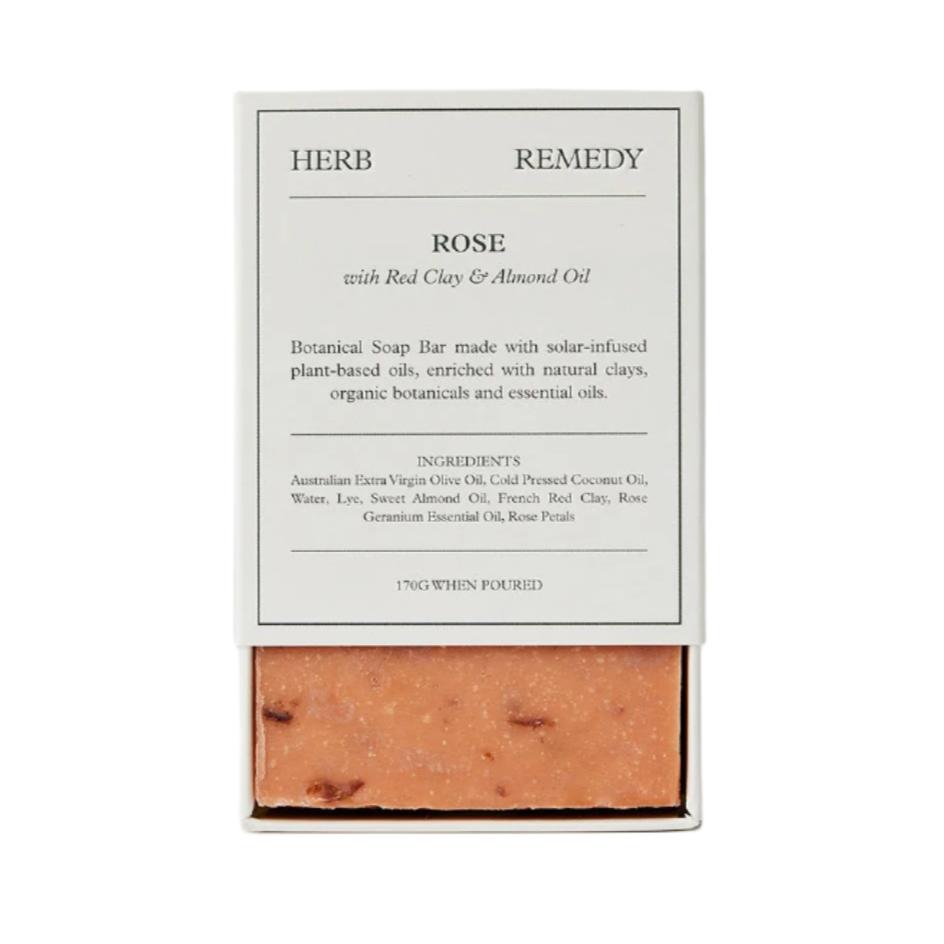 Herb Remedy Soap Rose With Red Clay & Almond Oil 170g