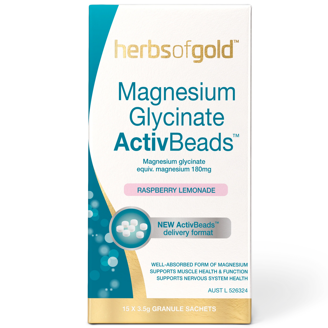 Herbs Of Gold Magnesium Glycinate Activbeads 15 Sachets