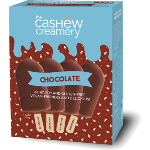 The Cashew Creamery Multi Pack Ice Cream Bar Chocolate 4 X 50g