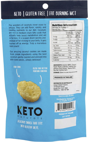 Keto Naturals Cookies Buttery Coconut 64g