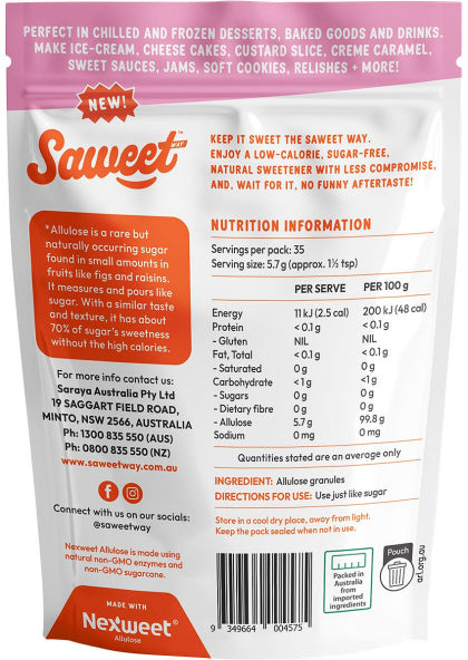 Saweet Way Pure Allulose Natural Sweetener Granules