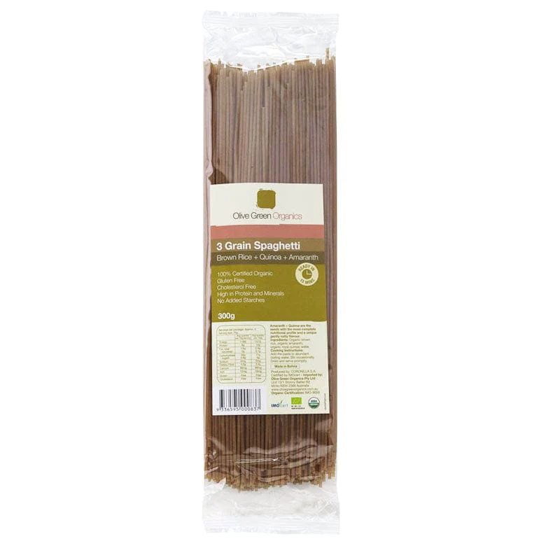 Olive Green Organics Amaranth Quinoa & Rice Spaghetti 300g