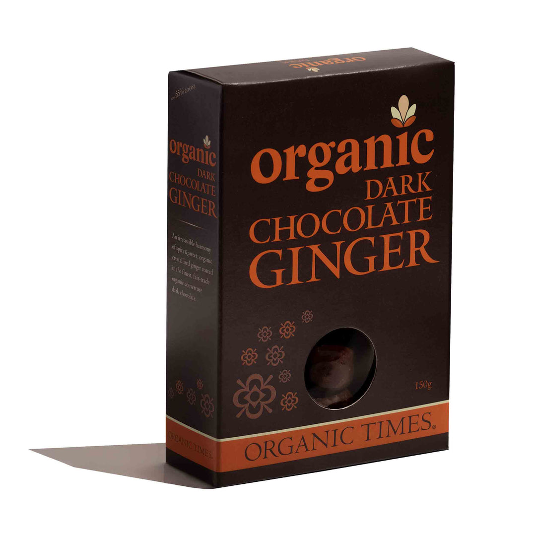 Organic Times Dark Chocolate Ginger 150g