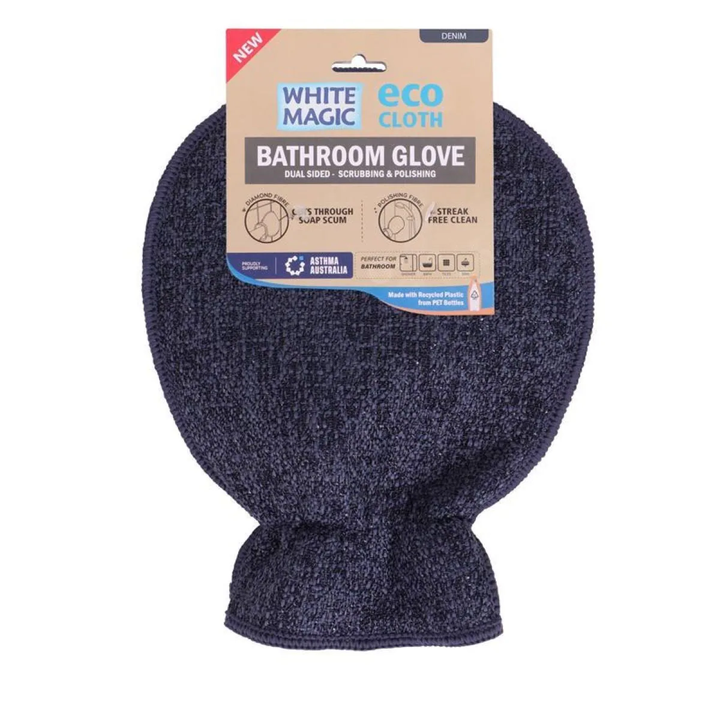 White Magic Bathroom Glove Denim 1 Pack