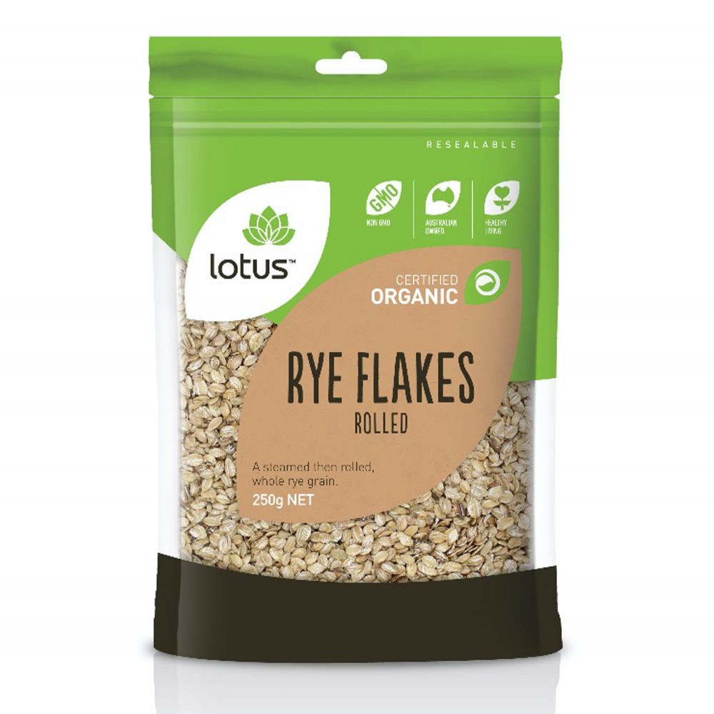 Lotus Organic Rolled Rye Flakes 250g