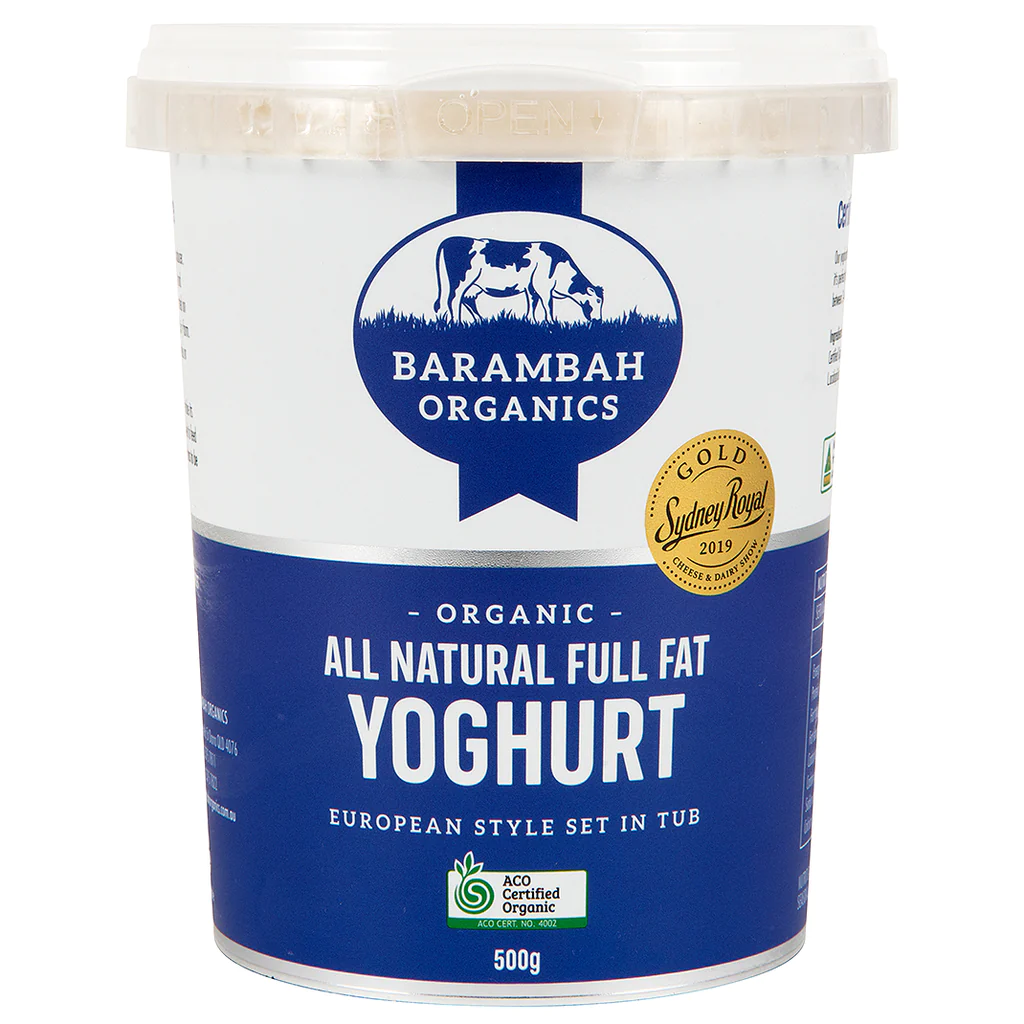 Barambah Oranic Yoghurt Natural Full Fat