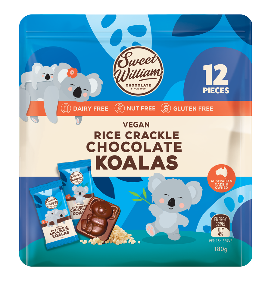 Sweet William Koala Crackle Multipack 180g
