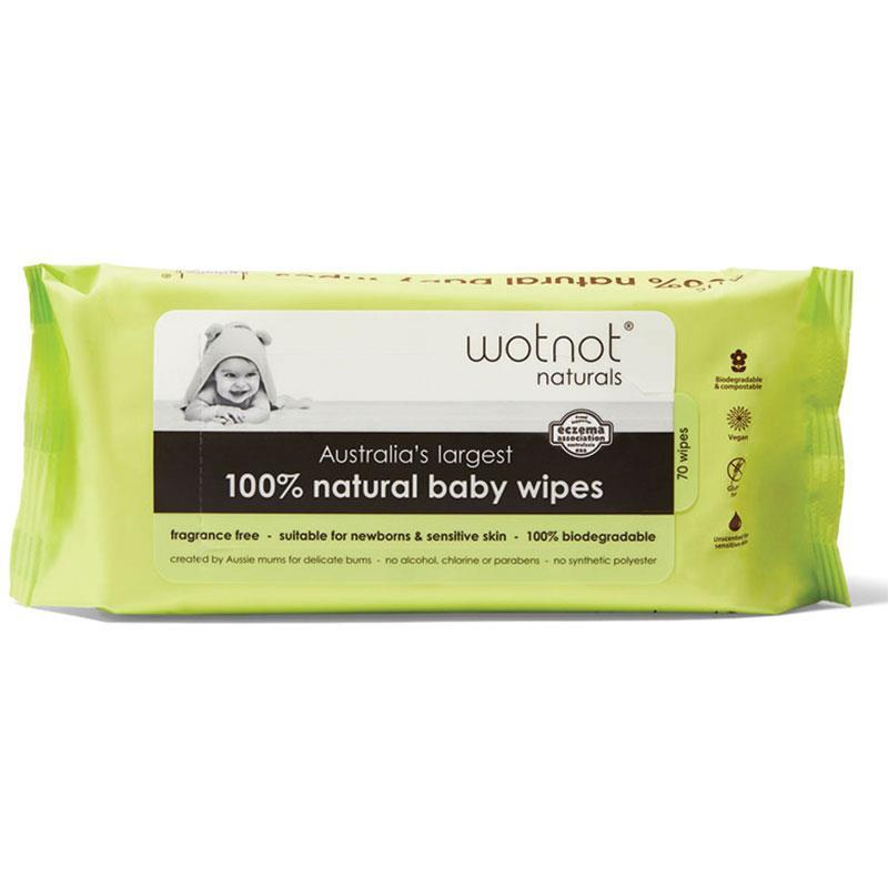 Wotnot Natural Baby Wipes 70 Pack