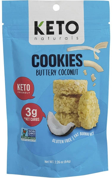 Keto Naturals Cookies Buttery Coconut 64g