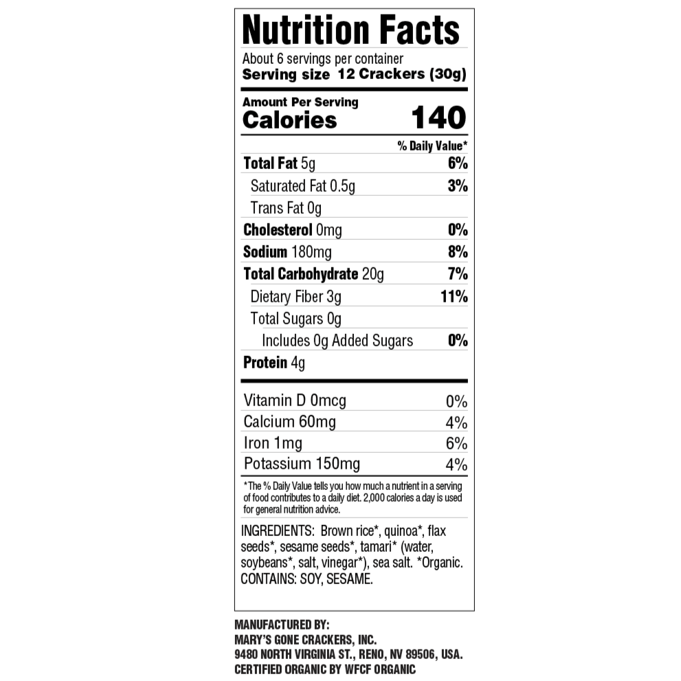 Mary's Gone Crackers Original 184g