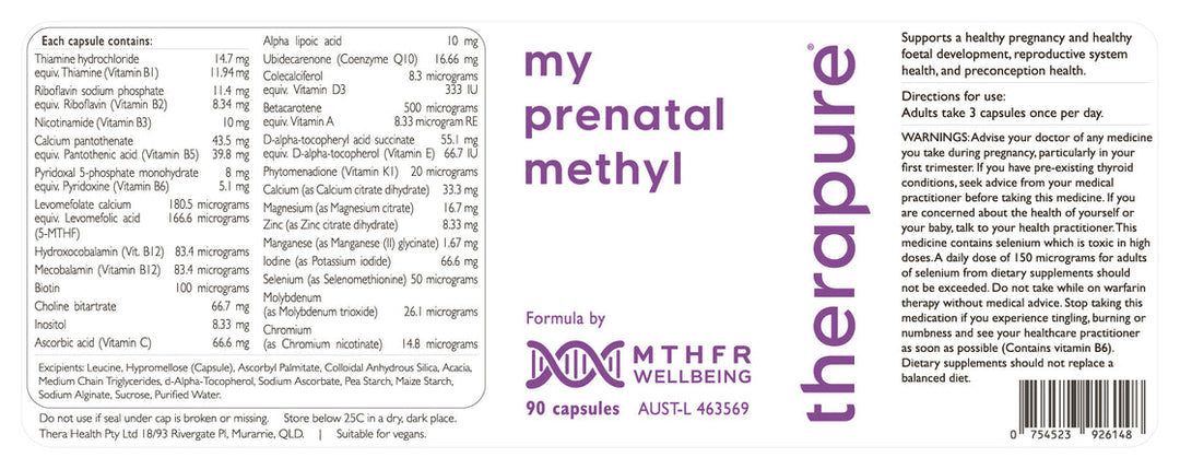 Therapure My Prenatal Methyl 90c