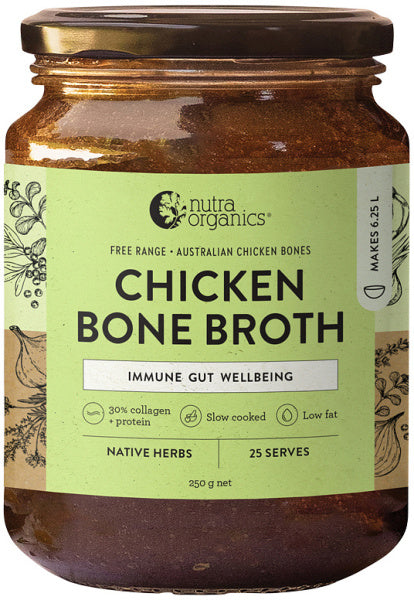 Nutra Organics Bone Broth Beef Concentrate Native Herbs 250g