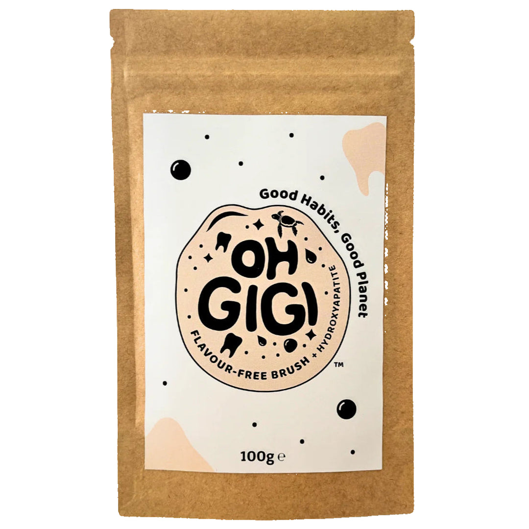 Ohgigi Tooth Powder + Hydroxyapatite Flavour-free Brush Refill 100g