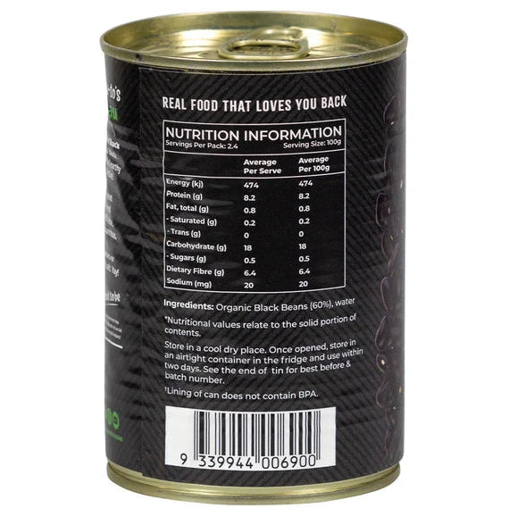 Honest To Goodness Organic Black Beans 400g