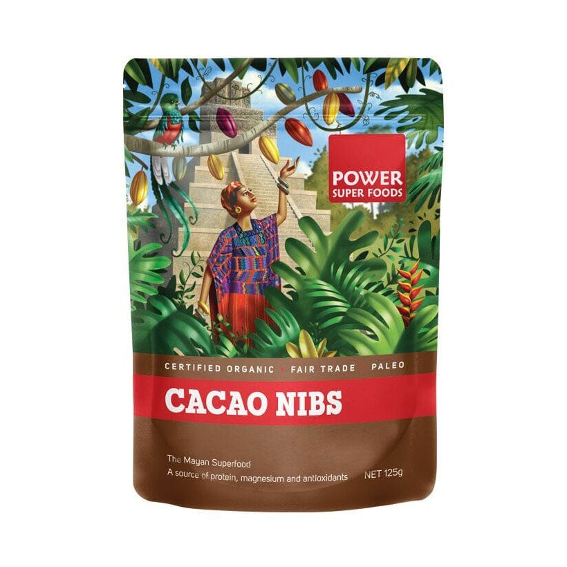 Power Super Foods Organic Raw Cacao Nibs 250g