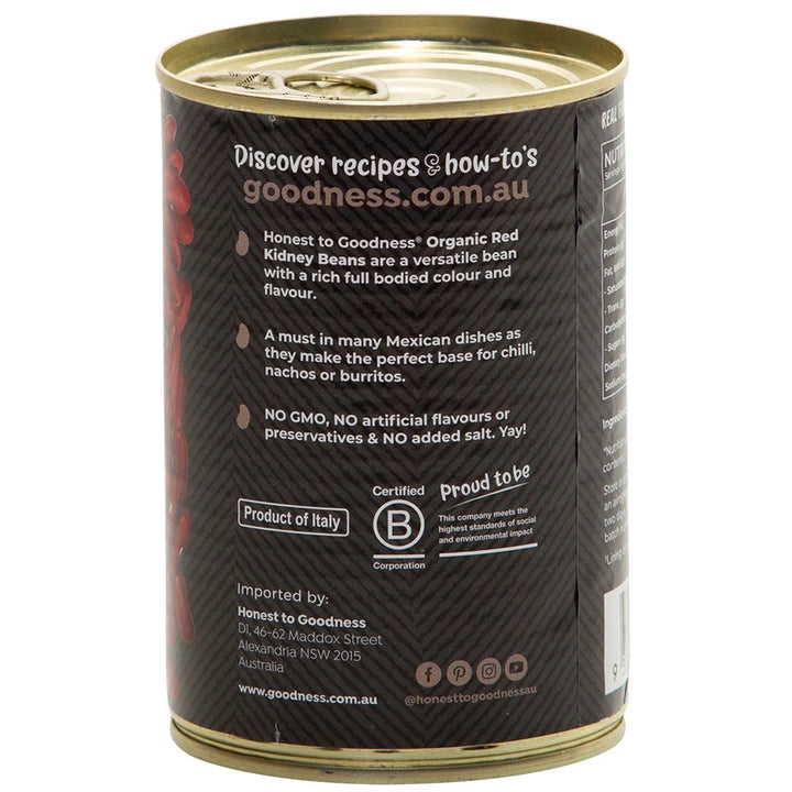 Honest To Goodness Organic Red Kidney Beans 400g