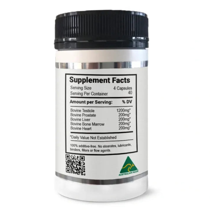 Nxgen Grass Fed Male Optimise Beef Organs Capsules 160c