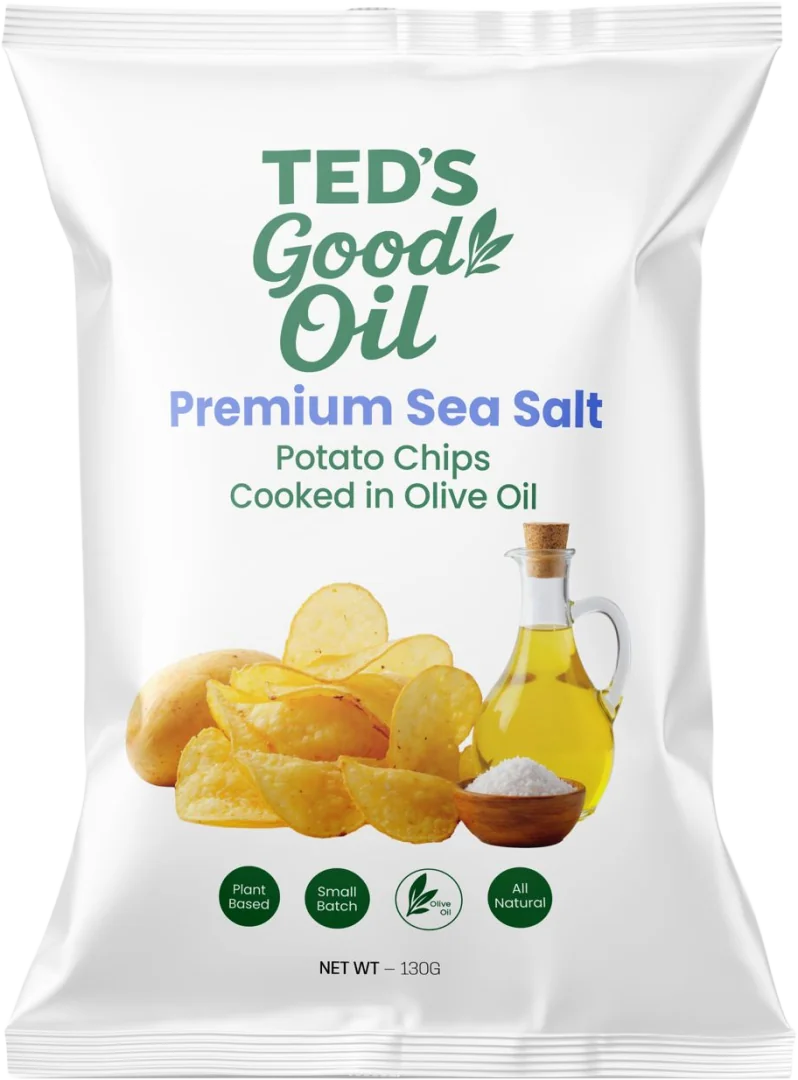 Ted's Good Olive Oil Potato Chips Sea Salt 130g