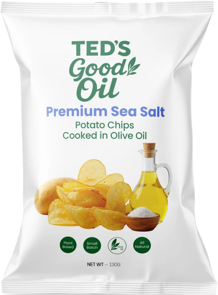 Ted's Good Olive Oil Potato Chips Sea Salt 130g