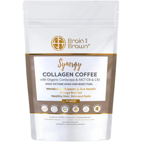 Brain And Brawn Collagen Coffee Synergy 7 X 15g