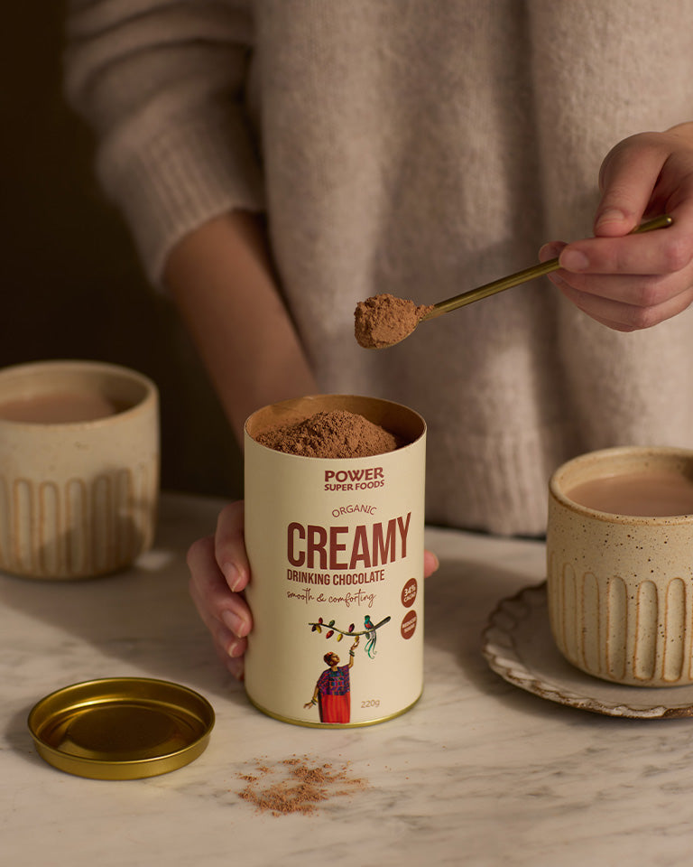 Power Super Foods Creamy Organic Drinking Chocolate 220g